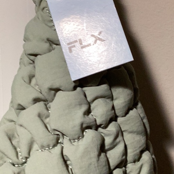 FLX Women's Quilted Hobo Bag in Light Sage - see description - Picture 2 of 9